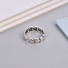 Adjustable Brass Cuff Finger Rings for Women RJEW-BB70597-3