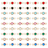 HOBBIESAY 54Pcs 9 Colors Brass Rhinestone Connector Charms RB-HY0003-47-1