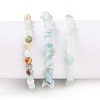 Natural Flower Amazonite Stretch Bracelets BJEW-JB05645-2