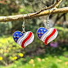Independence Day Theme Alloy Enamel Dangle Earrings FS-WGE9304-01-1