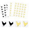 Olycraft 80 Sheets 2 Color Cartoon Animal Meal Stickers DIY-OC0008-67B-1