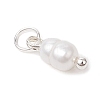 Natural Cultured Freshwater Pearl Potato Charms with Brass Jump Rings PALLOY-JF04176-03-4