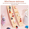 Wooden Ladder Miniature Ornaments AJEW-WH0270-907-4