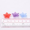 Mixed Transparent Frosted Acrylic Flower Beads X-BSF669-M-4