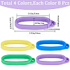 Gorgecraft 32Pcs 4 Colors Anti-Lost Silicone Pendant FIND-GF0005-88-2