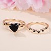 Heart Alloy Finger Rings for Women FS-WG1A204-01-1