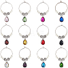 12Pcs Alloy Glass Wine Glass Charms AJEW-SC00054-5
