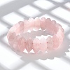 Bicone Natural Rose Quartz Beads Stretch Bracelets for Women BJEW-C097-05C-2