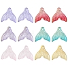 24Pcs 6 Colors Transparent Spray Painted Glass Pendants GLAA-FS0001-90-1