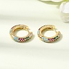 Brass Micro Pave Cubic Zirconia Hoop Earrings KK-CBA8324-24G-3