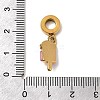304 Stainless Steel Enamel & Cat Eye European Dangle Charms STAS-D153-22A-G-3