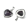 Natural Amethyst Pendants G-C114-03P-24-2