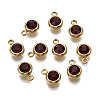 PVD Vacuum Plating 201 Stainless Steel Rhinestone Charms X-STAS-S068-01G-2