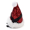 Sequins Christmas Hat Polyester Alligator Hair Clips for Women Girl AJEW-M012-03C-2