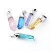 Natural Quartz Pointed Pendants G-Q481-68-1