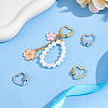 4Pcs 2 Colors Brass Screw Carabiner Lock Charms KK-UN0001-99-4