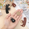 CHGCRAFT 2 Pairs 2 Colors Leather Undamaged Bag D Ring Connector FIND-CA0007-92-3
