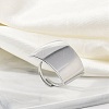 Anti-Tarnish 304 Stainless Steel Trapezoid Open Cuff Rings RJEW-M047-01P-1