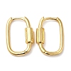Rack Plating Brass Oval Hoop Earrings for Women EJEW-Z019-06G-1