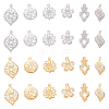 CHGCRAFT 24Pcs 12 Style Rack Plating Brass Pendants KK-CA0002-43-1