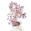 Natural Amethyst Chips with Brass Wrapped Wire Money Tree on Ceramic Vase Display Decorations DJEW-B007-01B-3
