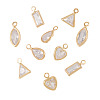 10Pcs 5 Styles Brass Cubic Zirconia Pendants KK-TADJ0001-30B-2