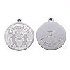 Non-Tarnish 201 Stainless Steel Pendants STAS-R106-11-2