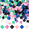 240Pcs 6 Colors Handmade Polymer Clay Beads CLAY-SC0002-94-1