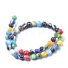 Handmade Millefiori Glass Round Beads Strands X-LK-R004-93-2