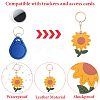1Pc PU Leather Pendants Keychain KEYC-SP0001-47A-4