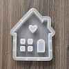 DIY House with Heart Pattern Candle Silicone Molds DIY-G113-05C-3