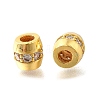 Brass Micro Pave Clear Cubic Zirconia Beads KK-XCP0001-93G-1
