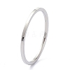 Non-Tarnish 1mm Polished Plain Dome Finger Ring for Girl Women RJEW-C012-02G-P-3