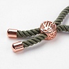 Nylon Twisted Cord Bracelet Making MAK-K006-03RG-3
