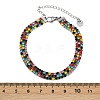 304 Stainless Steel Rhinestone Cup Chain Bracelets for Women BJEW-Z143-23P-01-5