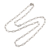 304 Stainless Steel Paperclip Chain Necklace for Women NJEW-C011-03P-02-1