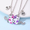 Alloy with Enamel Pendant Necklaces PW-WGAC858-01-4