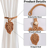 2Pcs Handmade Macrame Leaf Curtain Tiebacks AJEW-CN0003-65B-5