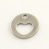 Tarnish Resistant 304 Stainless Steel Flat Round Charms LS-STAS-R063-04-1