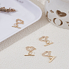 4Bags Brass Micro Pave Clear Cubic Zirconia Toggle Clasps KK-LP0004-48-1