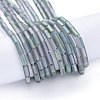 Electroplate Frosted Glass Beads Strands EGLA-K014-BF-FR01-2