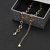 Brass Oval Link Chain Necklaces for Women NJEW-F329-04G-2