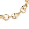 Fashionable 304 Stainless Steel Engraved Bubbles Cable Chain Bracelets STAS-A028-B087G-3
