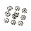 Brass Rhinestone Spacer Beads RB-A014-L10mm-01P-5