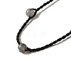 Natural Labradorite Braided Bead Necklacess NJEW-K258-06E-2