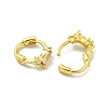 Brass Micro Pave Cubic Zirconia Hoop Earring EJEW-C088-01H-G-2