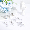 8 Pairs 8 Styles 304 Stainless Steel Charms Cuff Earrings EJEW-UN00006-2