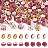 120Pcs 4 Styles Flat Round Iron Rhinestone Spacer Beads FIND-TA0005-68-1