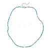 2MM Faceted Round Natural Apatite Beaded Necklaces NJEW-JN05918-02-4