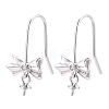 Anti-Tarnish Rhodium Plated 925 Sterling Silver Earring Hooks STER-T007-118P-1